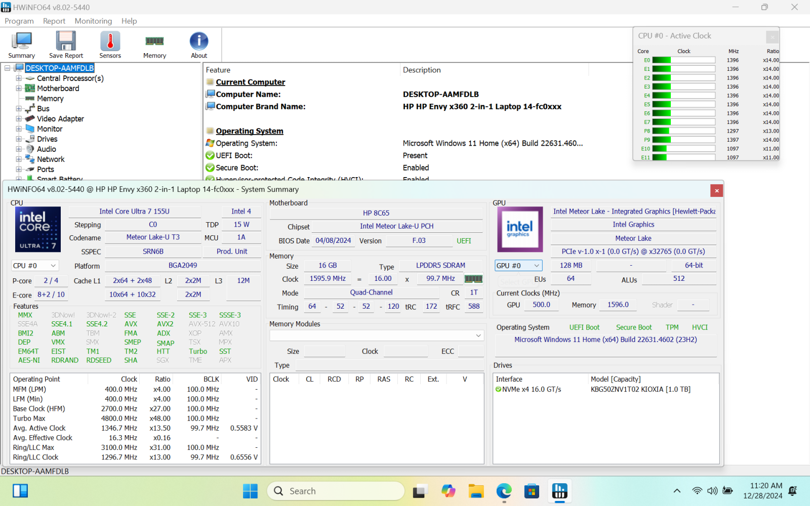 HP Envy x360 2-in-1 14" Touch-Screen Laptop, Ultra 7, 16GB, 1TB - Photo 3